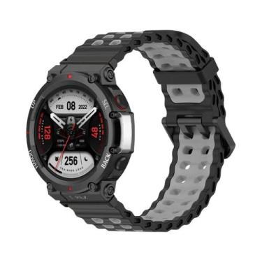 Imagem de Pulseira Esportiva Respirável De Silicone Elástico Bicolor Para Amazfi