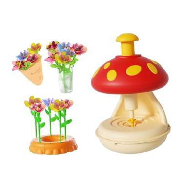 Imagem de Fenteer Kit de artesanato para buquê de flores de tecido - Artesanato criativo para meninos de 3 a 9 anos - Ideal para festas de fim de ano.