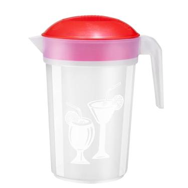 Imagem de Jarra de água Tribello grande de 3,5 litros, jarra de plástico para suco com tampa – pode ser lavada na lava-louças, livre de BPA, as cores podem variar (3,3 litros)