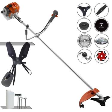 Imagem de Cortador de Grama Completa À Gasolina Tekna RL520ACNTK 2 Tempos 52cc 2HP Alta Performance Roçadeira Com Carretel de Nylon e Kit de 7 Opções de Corte