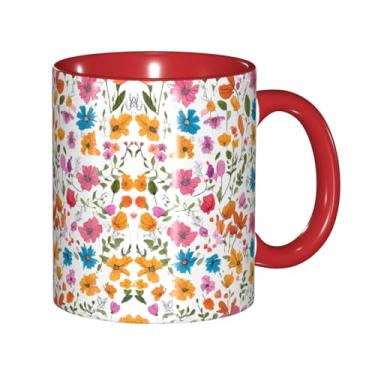 Imagem de Zeraoke Canecas de café criativas românticas extravagantes com estampa de borboletas de pássaros, personalizadas, presente para família, tamanho de 325 ml, unissex