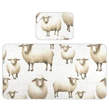 Imagem de Burbuja Tapete de resfriamento para bebês, lâmpadas de ovelha, almofada de cama de seda gelada para colchão de berço, almofada de dormir com fronha para meninas e meninos, 71 x 132 cm