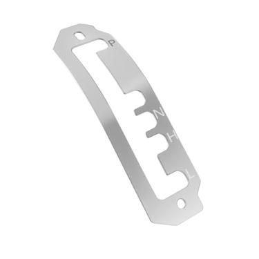 Imagem de JUFZQO Placa de corte de grade de câmbio com padrão de alavanca de câmbio para Can-Am Defender HD10 HD9 HD8 2017-2025 Off-Road, substituição de painel de alavanca de câmbio prata 707900608 707900506