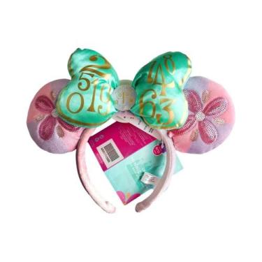 Imagem de Tiara De Orelhas Da Minnie Mouse Com Lantejoulas Rosa Disney Space Mou