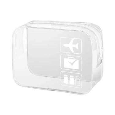 Imagem de Bolsa De Viagem Transparente Para Produtos De Higiene Pessoal, Aprovad