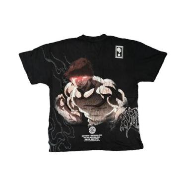 Imagem de Camiseta Gráfica Oversized Masculina Hanma Baki Premium Harajuku Goth 