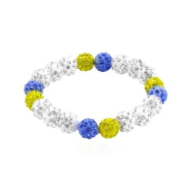 Imagem de Xeyau Pulseira de beisebol Bling Ice Collection Pulseiras para atletas competitivos, pulseiras de bola de strass com glitter para homens, acessório de joias esportivas inspiradas, middle, Pedra, Sem