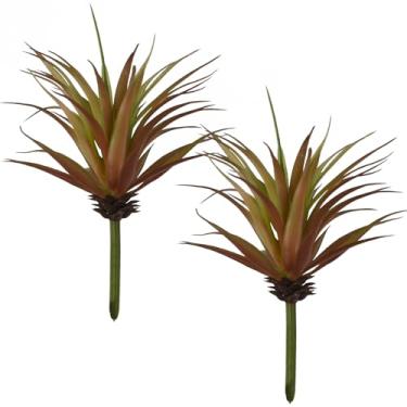 Imagem de Redvigh Plantas suculentas artificiais, 2 peças, plantas suculentas realistas, suculentas falsas, mandioca sem vaso, suculenta falsa para artesanato, decoração floral para festa de estufa, jardim e ar