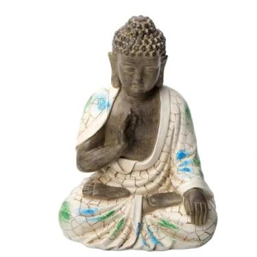 Imagem de FENNYYAR Estátua de Buda Resina Feng Shui Decorativa, 17 cm, Ornamento de Mesa de Escultura para Escritório
