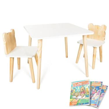 Imagem de Kit Educativo Mesa e 2 Cadeiras Infantil Urso - Eita Casa Perfeita, Pi