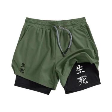 Imagem de Shorts Masculinos De Secagem Rápida Para Corrida Com Bolso Para Celula