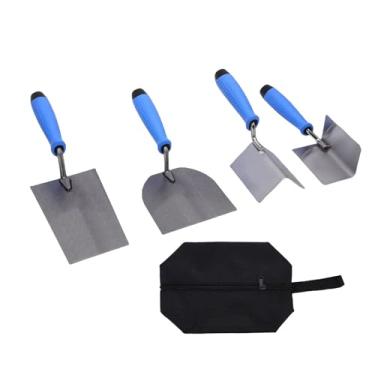 Imagem de YWBL-WH Conjunto de Espátula para Drywall 5 Peças, Espátula de Canto de Aço Inoxidável Com Cabo TPR, para Placas de Gesso, Concreto de Gesso, Ferramentas Eficientes de Alisamento de