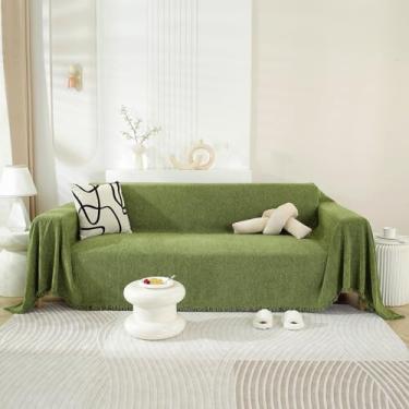 Imagem de Cobertor de chenille para cadeiras de sofás - Capas antiderrapantes para sofá, cobertor multiuso para sofá, toalha de sofá, decoração aconchegante