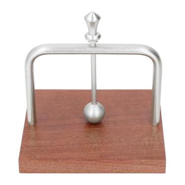 Imagem de Porta-guardanapos de madeira para mesa, dispensador de guardanapos de mesa quadrado com bola de elevação de metal, suporte de lenços de mesa para casa, cozinha, escritório, restaurante, hotel, bar
