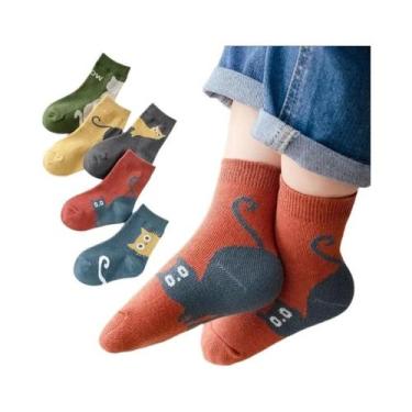 Imagem de Meias Infantis De Desenho Animado De Gatinho Para Bebês Meninos E Meni