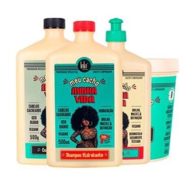 Imagem de Kit Lola Cosmetics Hidratação Meu Cacho Minha Vida - Finalizador Jelly Gel e 3 Produtos-Unissex