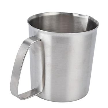 Imagem de Eujgoov Jarro de Espuma de Leite de Aço Inoxidável, Copo de Medição de Metal 304 Com Alça e Escala para Máquina de café Expresso, Perfeito para café Leite Cappuccino Latte Em Casa ou Bar (700ML)