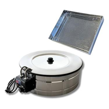 Imagem de Fritadeira Elétrica Tacho Esmaltado 10l + Tampa + Escorredor M(110)