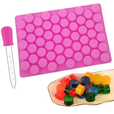 Imagem de Molde de Silicone Redondo De Chocolate 55 Cavidades Goma Doce Forma Silicone Bala Vela Chocolate