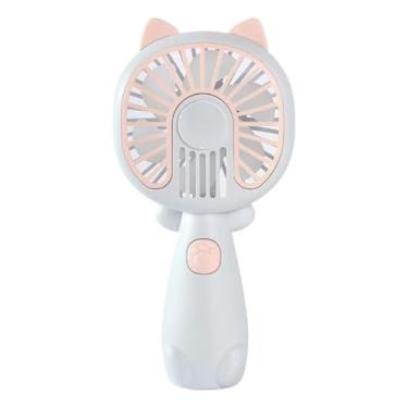 Imagem de Ventilador elétrico mini, carregável, portátil com carregamento USB(Branco)