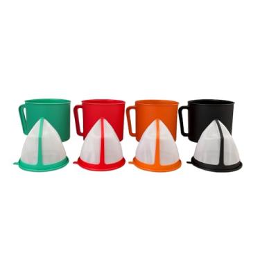 Imagem de filtro permanente de café com funil、coador de chá multifuncional、utensílio de cozinha para bebidas (Aleatória)