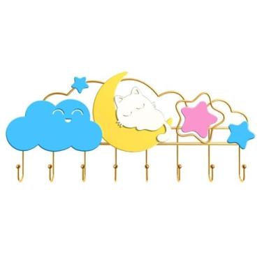 Imagem de KEG801302 Gancho criativo para casaco e chapéu, gancho de armazenamento de parede, gancho de armazenamento de roupas e chapéus de luxo depois de entrar na porta para quarto, banheiro, ganchos de