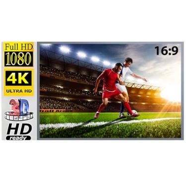 Imagem de Tela para Projetor,84/100 Polegadas 16:9 Tela Projetor, Altura Ajustável 68-210cm, HD/4K Nítida Sem Reflexos, Instalação Fácil e Rápida, Ideal para Escritórios e Ambientes Domésticos (84inch)