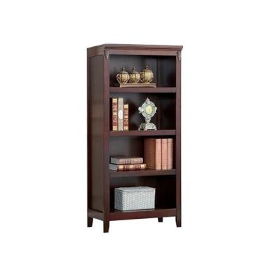 Imagem de Estante de armazenamento estante de livros estante de madeira maciça estante de livros de chão sala de estar armário de armazenamento armário de grade armário lateral armário de armazenamento