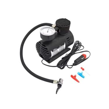 Imagem de Mini Compressor de Ar Elétrico Portátil 12V com Manômetro 250PSI para Pneu Carro Moto Bike Bola