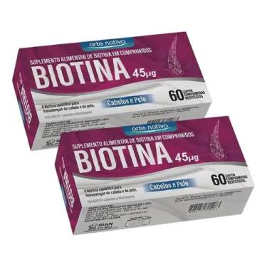 Imagem de Kit Biotina 45mcg Arte Nativa Fortalece Cabelos