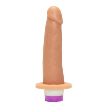 Imagem de Prótese Com Vibrador Interno 14,8 X 3,6Cm Brinquedo Erótico Realista Dildo Consolador VN11 (NATURAL)