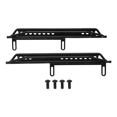 Imagem de Pedal lateral de carro RC de metal com controle remoto acessório de pedal de carro durável de alta resistência em ferro preto 245 mm adequado para carro axial Scx6 AXI05000 1/6 RC