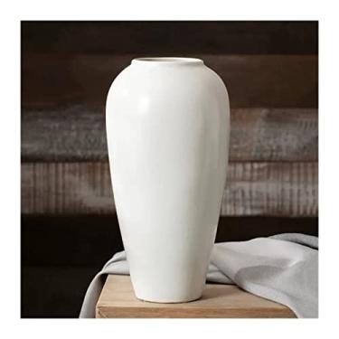 Imagem de Vasos brancos modernos de cerâmica chinesa, cultura aquática, flores, flores secas, arranjo de flores, decoração doméstica simples, vasos de cerâmica centros de mesa (médio)