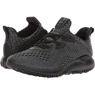 Imagem de adidas Tênis de corrida Alphabounce Ams para meninos, Preto/Utilitário Preto/Branco, 4.5 Big Kid