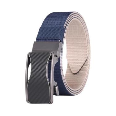 Imagem de Cinto Tático Masculino Durável Reversível De Lona Nylon Com Fivela Est