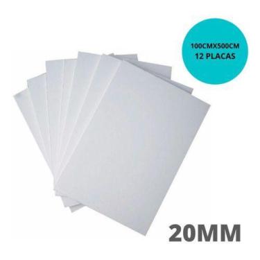 Imagem de Placa Isopor Forro Teto Parede Laje 20mm Pacote C/12 Unidades 100x50cm