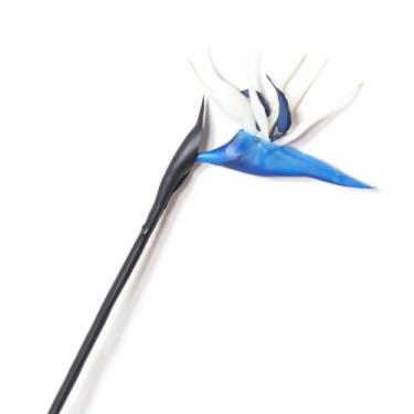 Imagem de Flores Artificiais Realistas de Ave do Paraíso Plantas Permanentes Falsas com Folhagem Vibrante Decoração Moderna Elegante para Casa Interna Escritório e Café