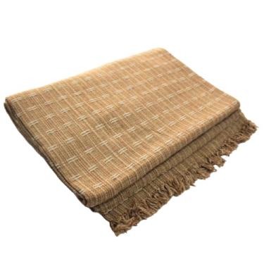 Imagem de Kit 2 Mantas para Sofá 2.40x1.80 Mts 100% Algodão Protetora Decoração Quarto e Sala (Caramelo-Tijolinho2 PEÇA)