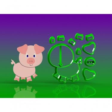 Imagem de Cortador Fazendinha - Porco Corpo Modular Mod 2 Tamanho 6 Cm