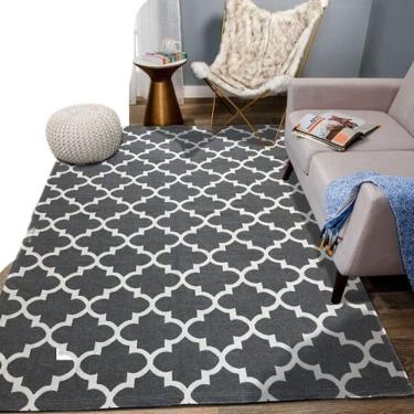 Imagem de Tapete Flannel Sala Quarto Luxo Macio 2,00X1,40 Preto