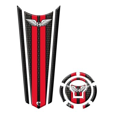 Imagem de Protetor Tanque E Bocal Gravatona Honda Asa Vermelho Acima 2018 Vermelho