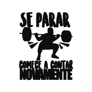 Imagem de Adesivo Academia Motivacional Se Parar Comece A Contar Novamente 95x75 Cm Preto