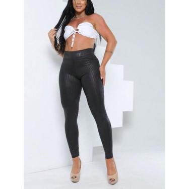 Imagem de Calça Legging 3d Suplex Não Transparente Cirre Cintura Alta - DINHO MO