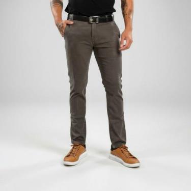 Imagem de Calça Social Sarja Slim Social Sport Fino - Vg.Clothing, Cinza chumbo,