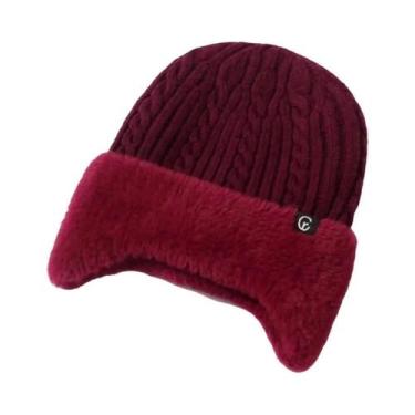 Imagem de Gorro De Tricô Quente Para Proteção De Orelhas No Inverno Para Homens 