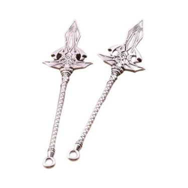 Imagem de Pingentes De Armas Antigas (Espada, Faca, Arma, Arco) Em Liga Mista, 1