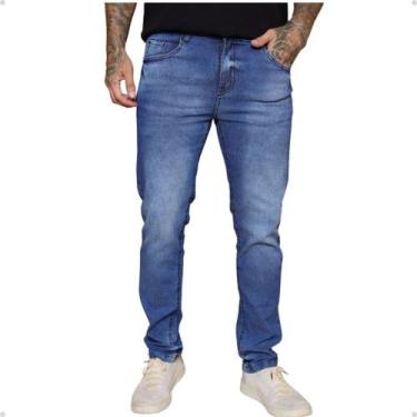 Imagem de Calça Jeans Masculina Básica Confortável Com Elastano Casual Moderna -