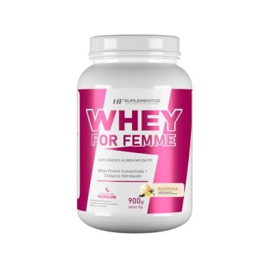 Imagem de Whey For Femme + Colageno Hidrolisado 900G Baunilha Hf - Hf Suplemento
