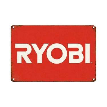 Imagem de Placa De Metal Retrô Vintage Da Marca Stihl Para Decoração De Parede E