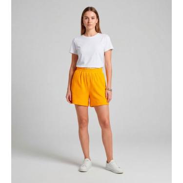 Imagem de Shorts Feminino Moletinho Gorgurinho Infinita Cor Laranja, M, Laranja